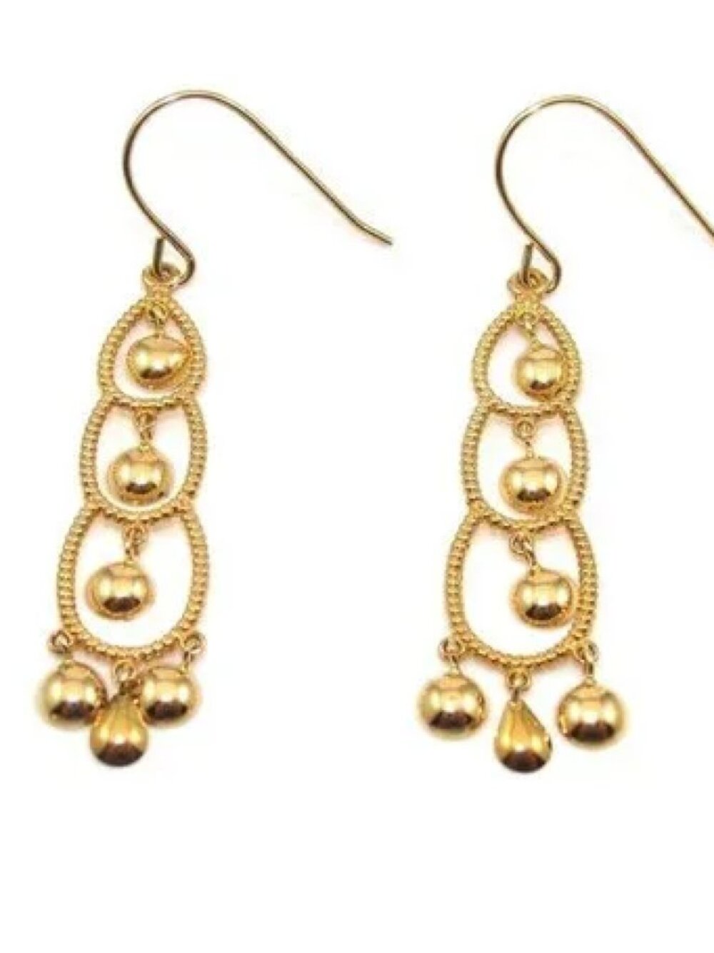 14K Yellow Gold Dangle Earrings